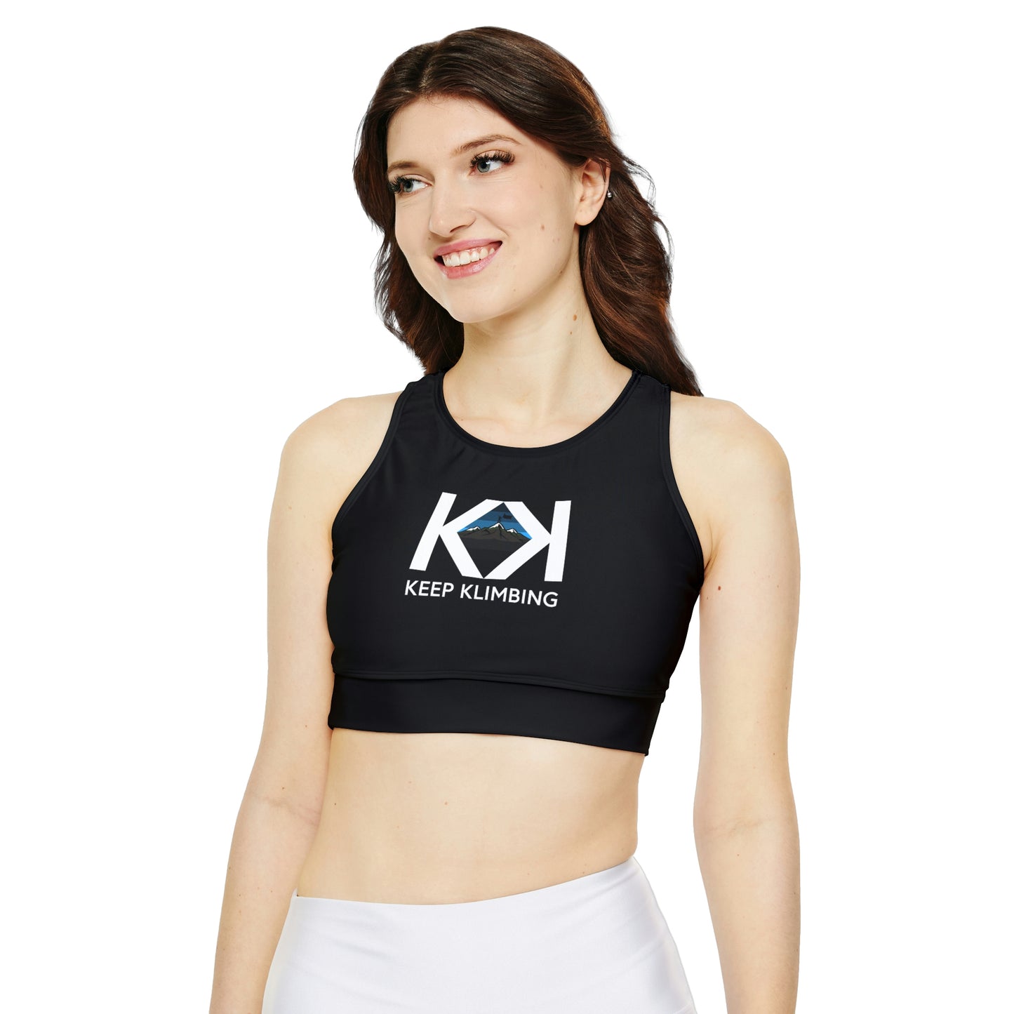 Fully Lined, Padded Sports Bra (AOP)