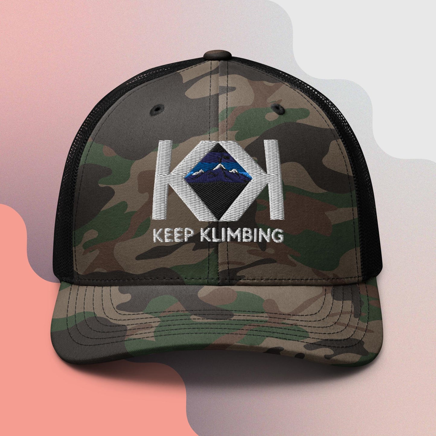 Keep Klimbing Camouflage trucker hat