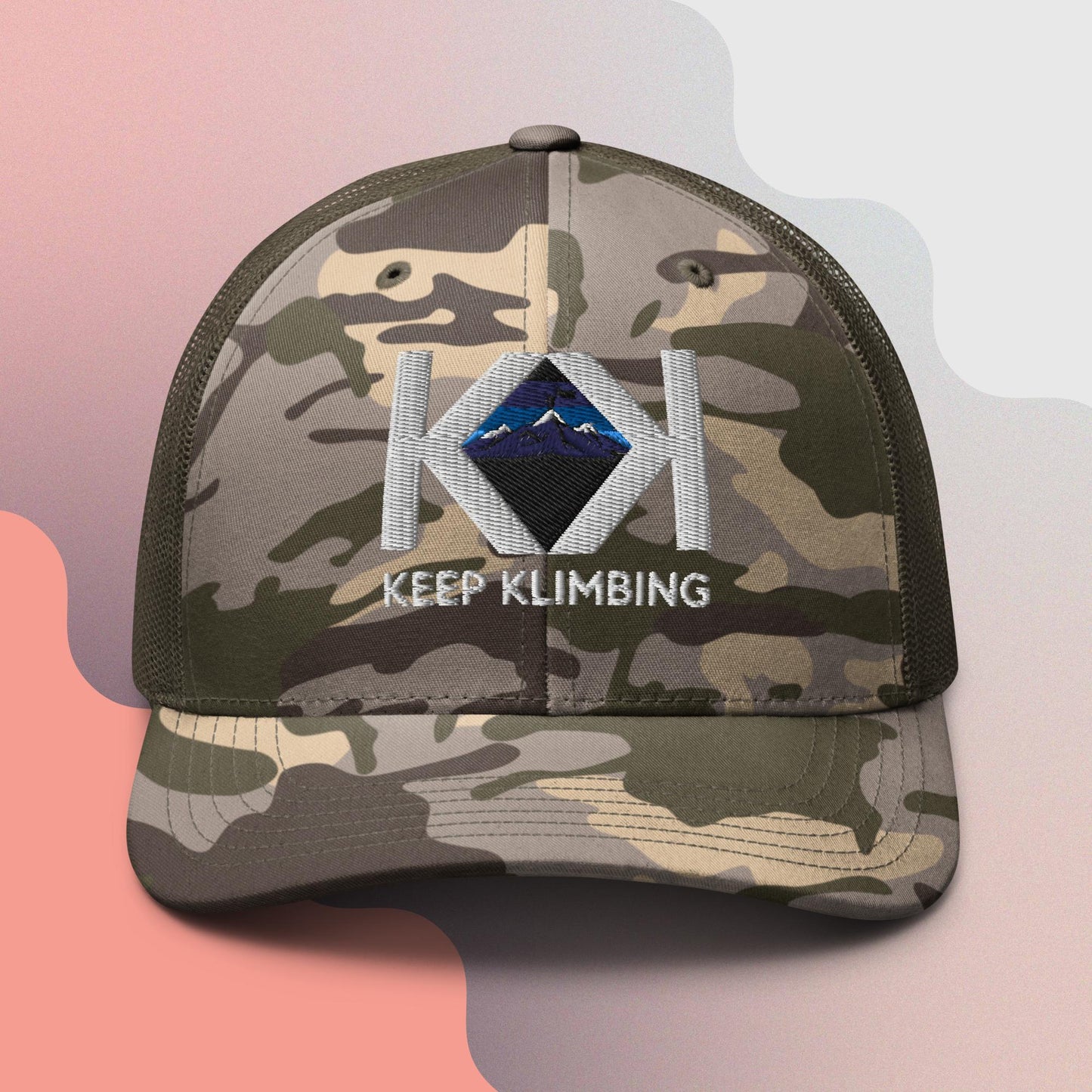 Keep Klimbing Camouflage trucker hat